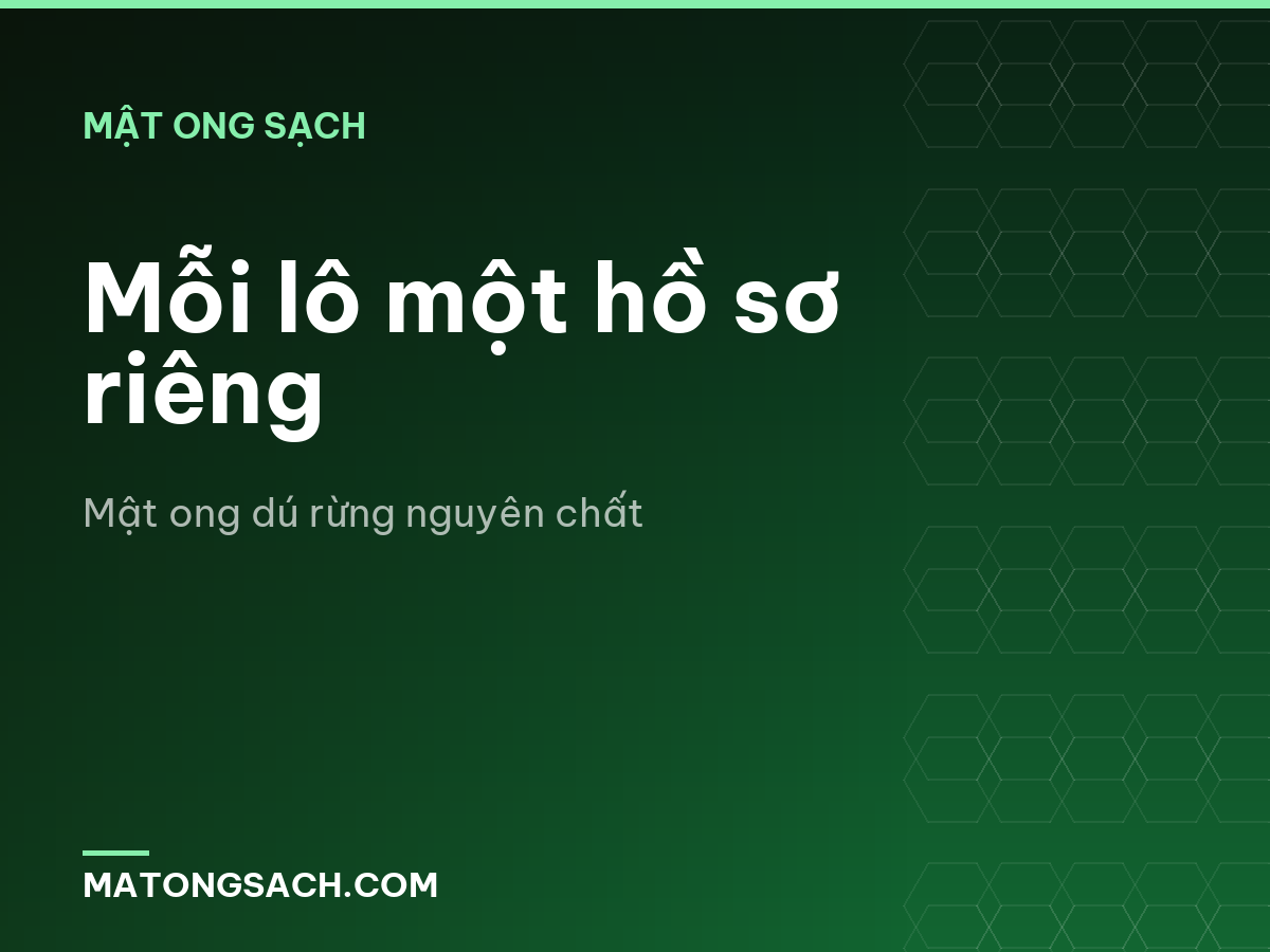 Mỗi lô một hồ sơ riêng