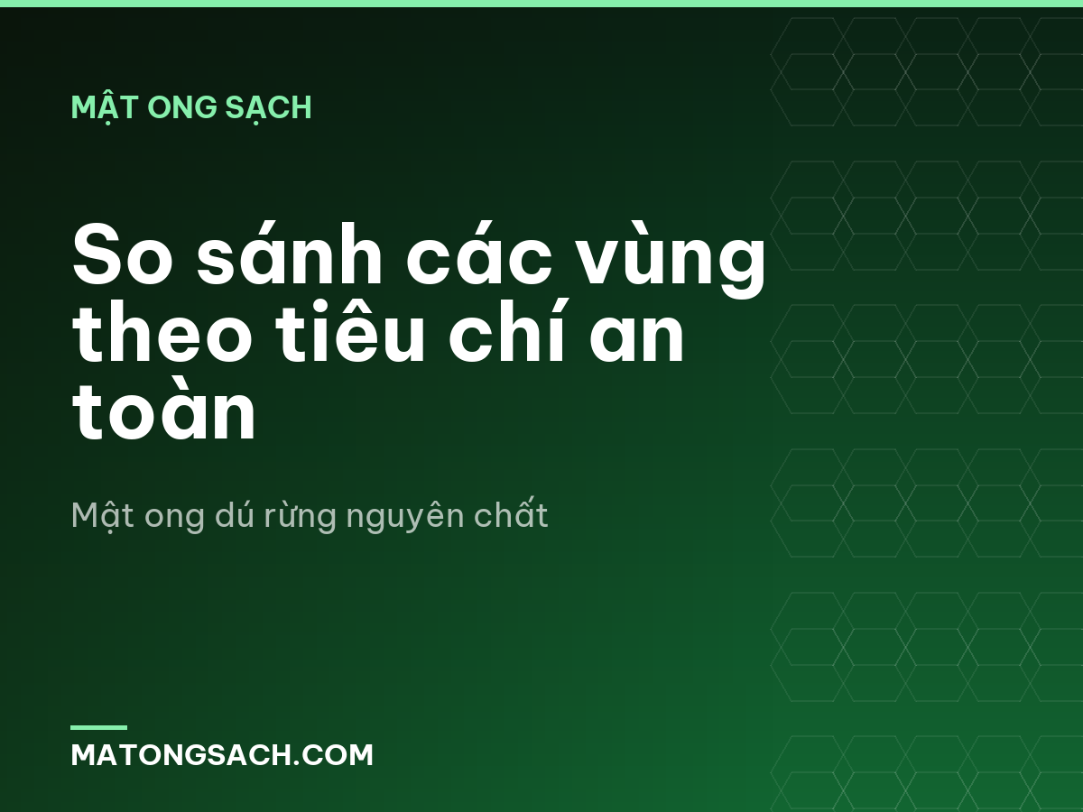 So sánh các vùng theo tiêu chí an toàn