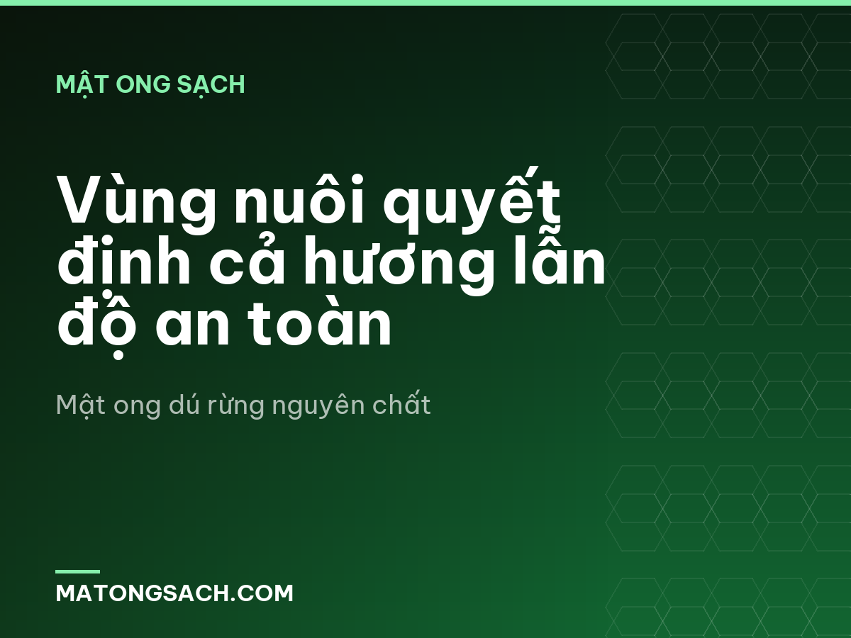 Vùng nuôi quyết định cả hương lẫn độ an toàn