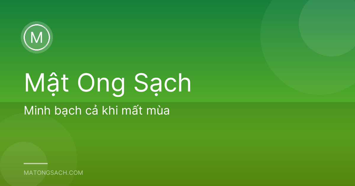Minh bạch cả khi mất mùa